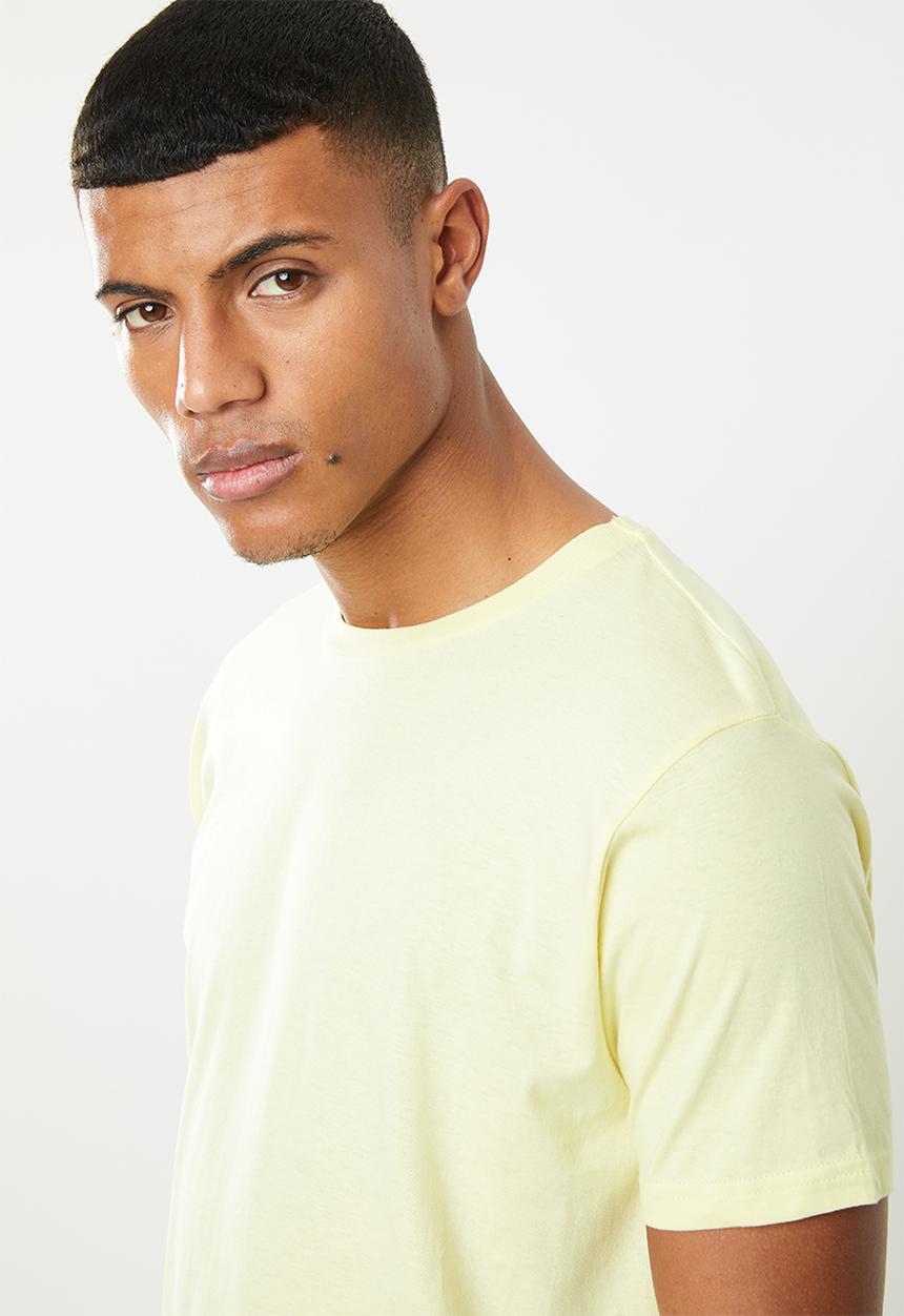 Brave Soul - Harrele longer length tee - yellow