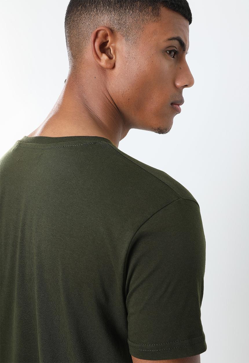 Brave Soul - Harrele longer length tee - khaki