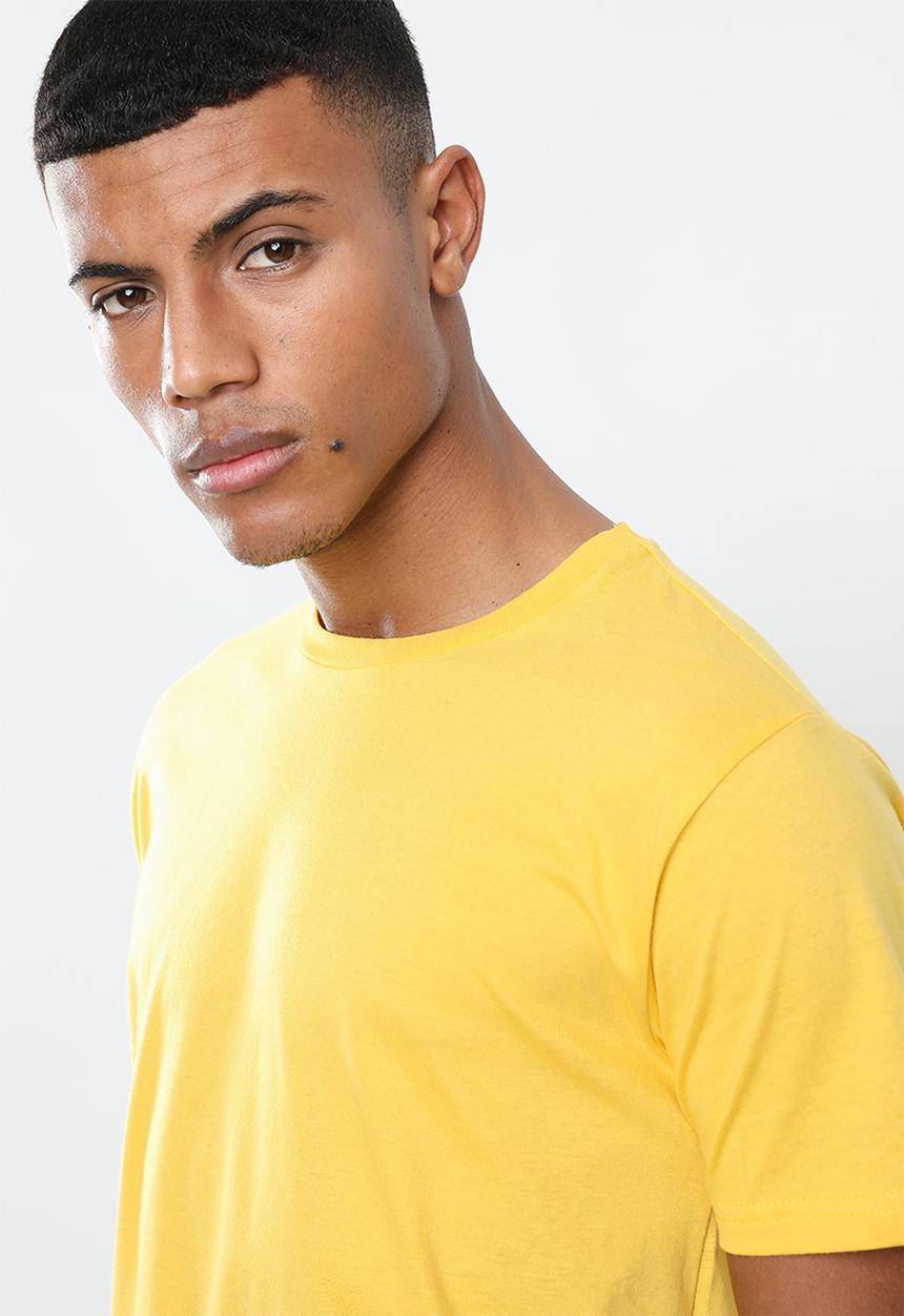 Brave Soul - Harrele longer length tee - yellow