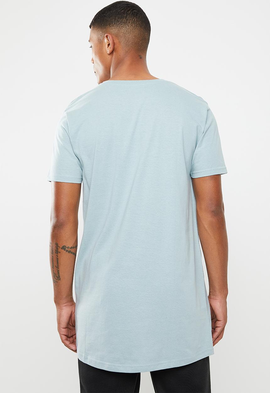 Brave Soul - Harrele longer length tee - blue