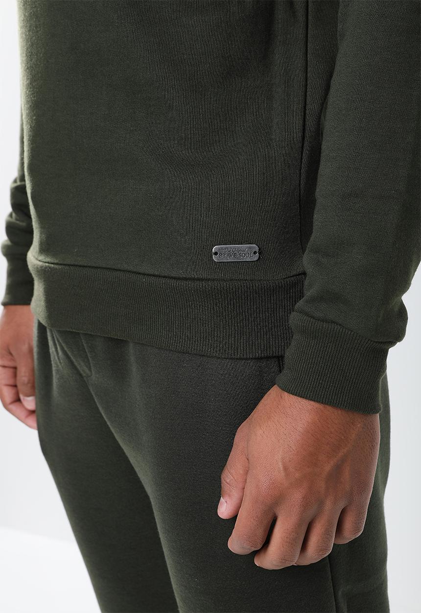 Brave Soul - Codex crew neck sweater - khaki