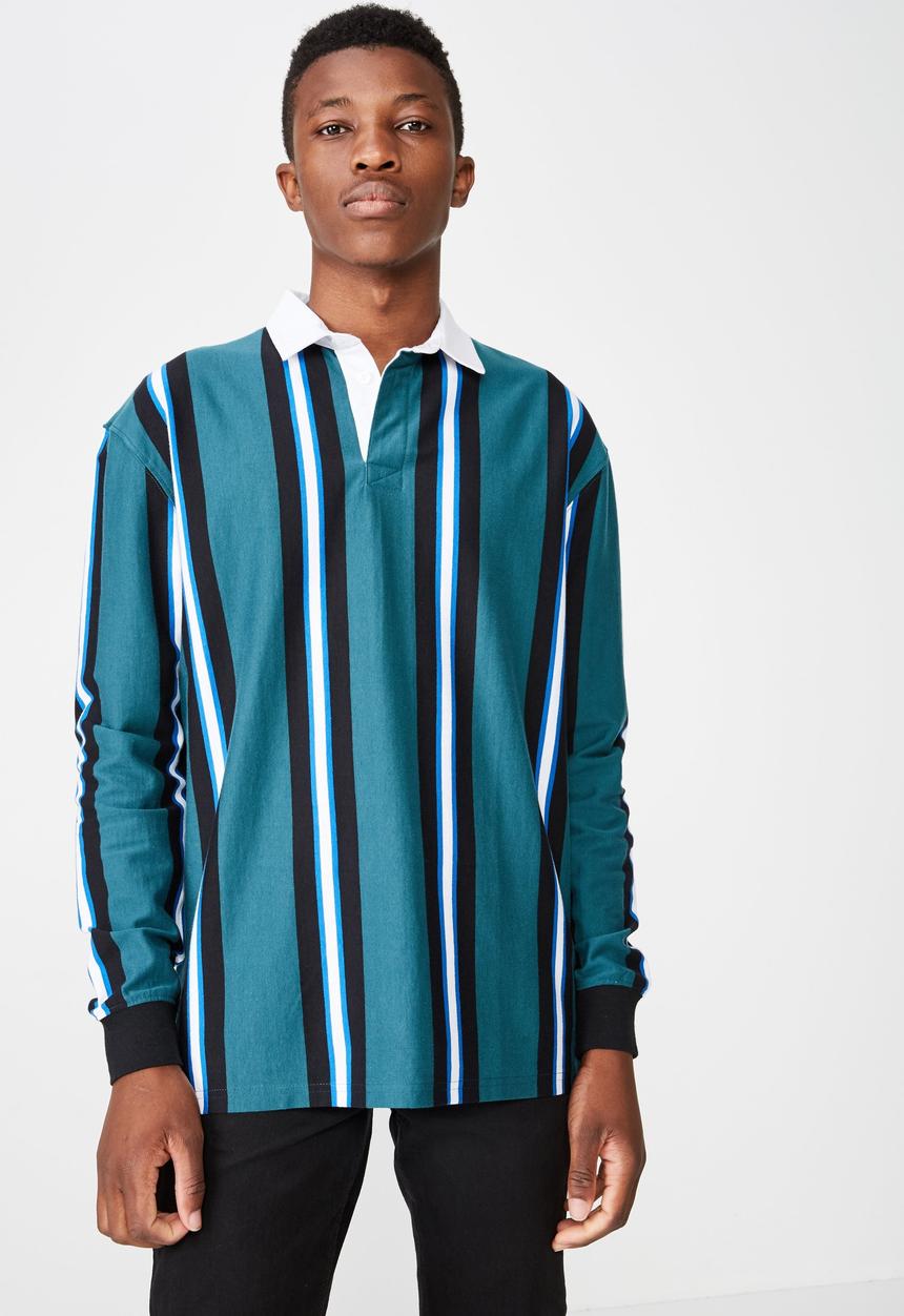 Cotton On - Rugby long sleeve polo - multi 