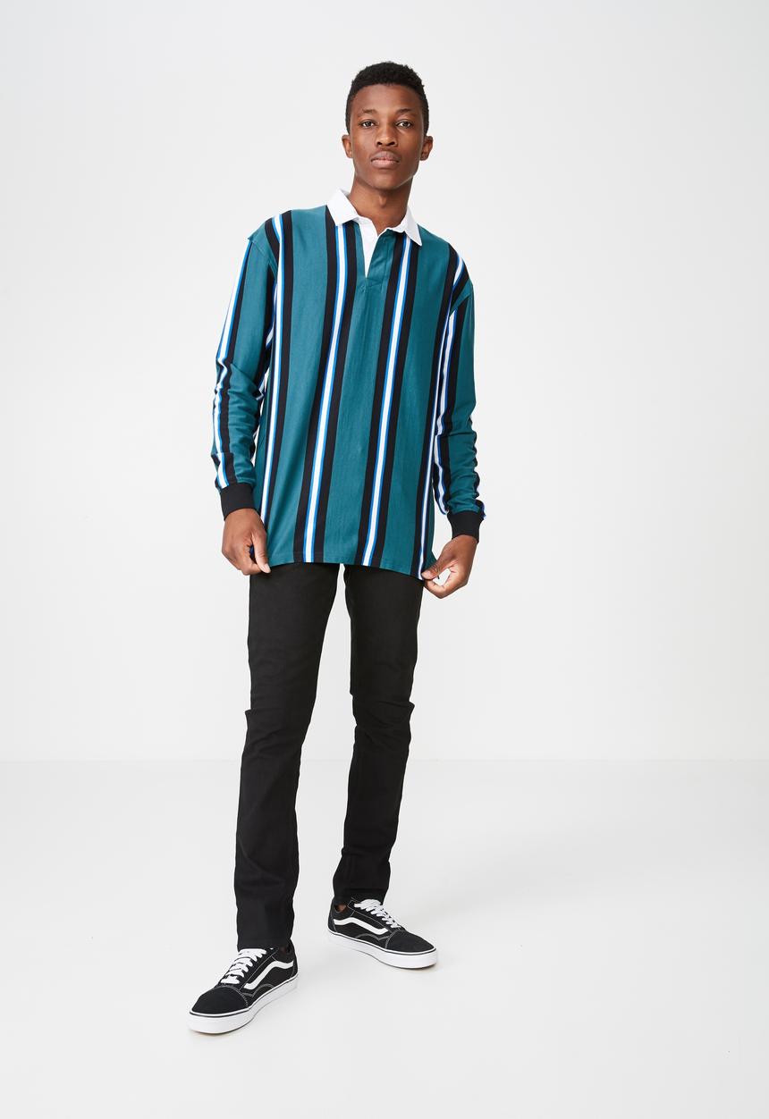 Cotton On - Rugby long sleeve polo - multi 
