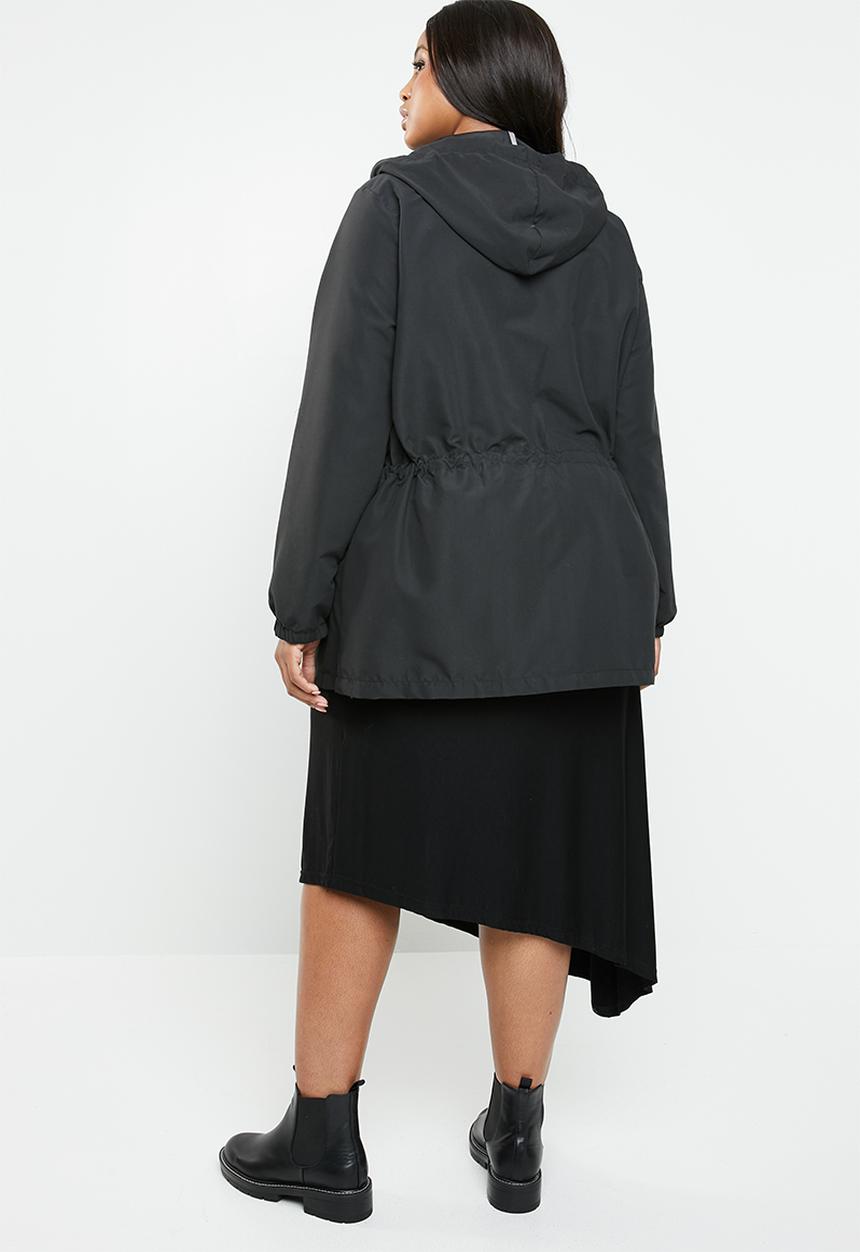 STYLE REPUBLIC PLUS - Tape detail parka - black