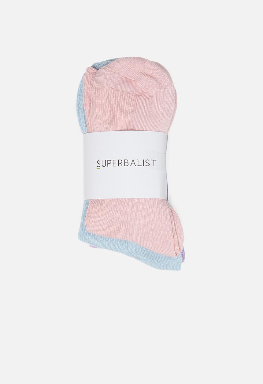 Superbalist - 3 pack cotton ankle socks - multi