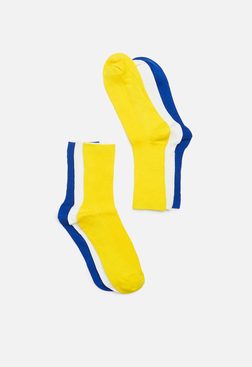 Superbalist - 3 pack cotton ankle socks - multi