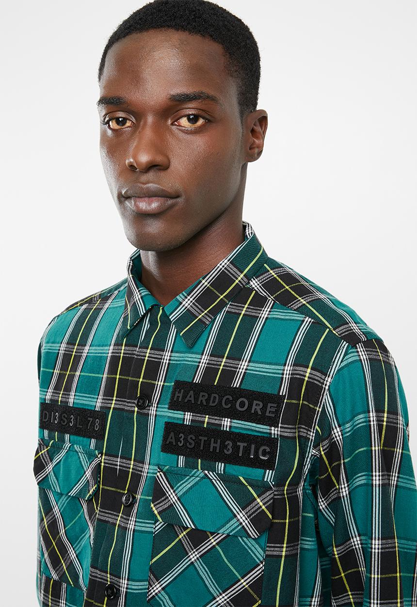Diesel  - S-takeshi long sleeve check shirt - multi
