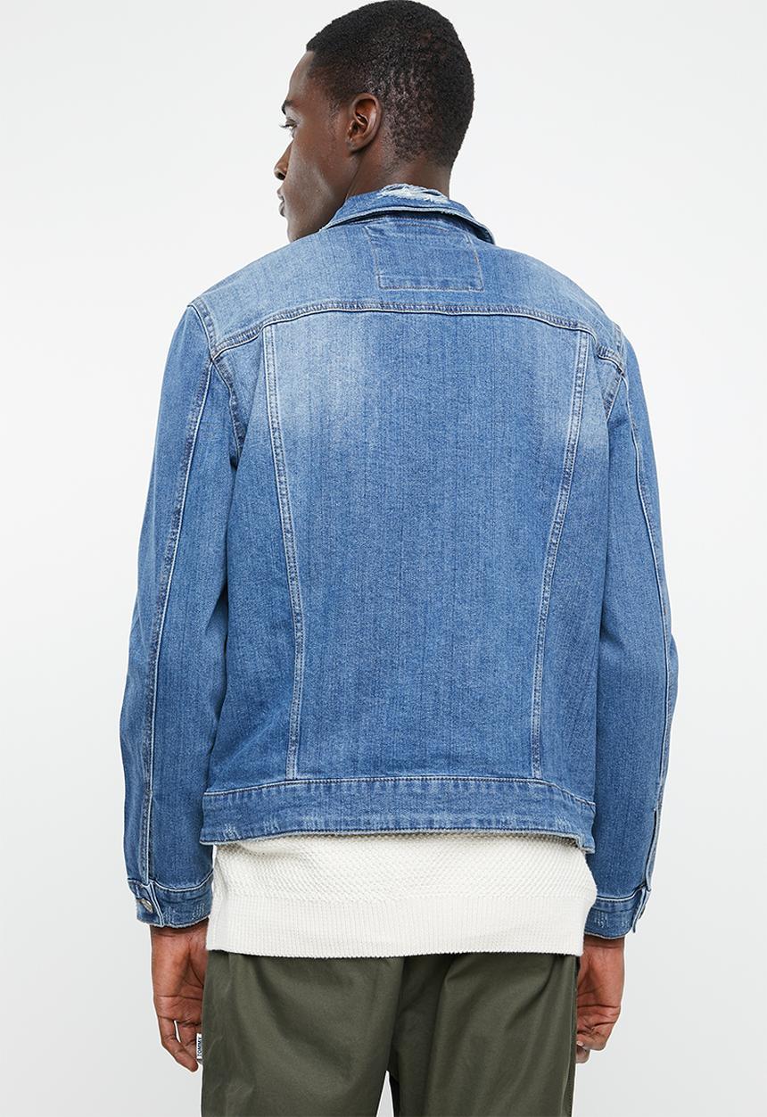 Only & Sons - Coin trucker blue pk 2056  - blue