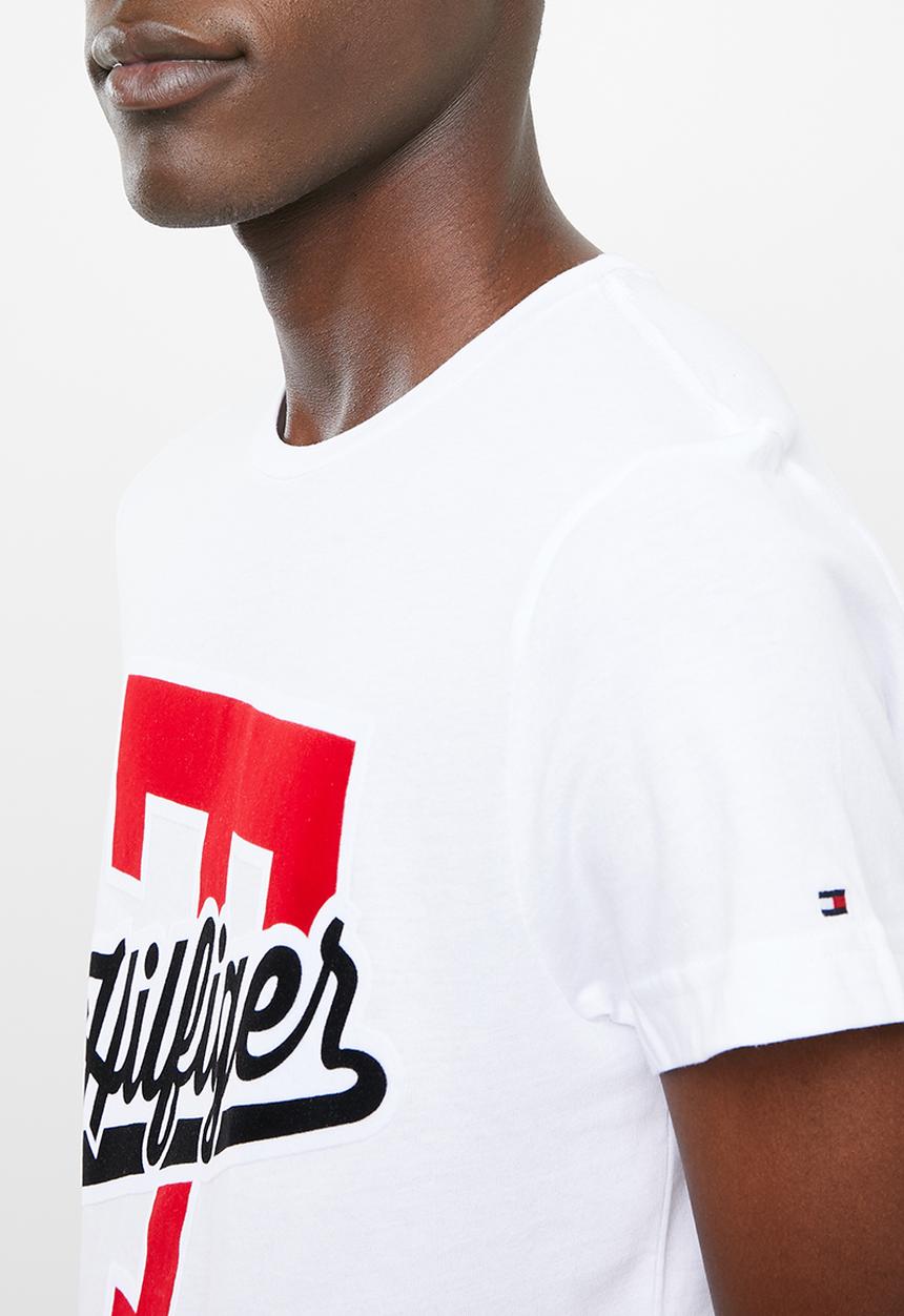 Tommy Hilfiger - T-script logo tee - white