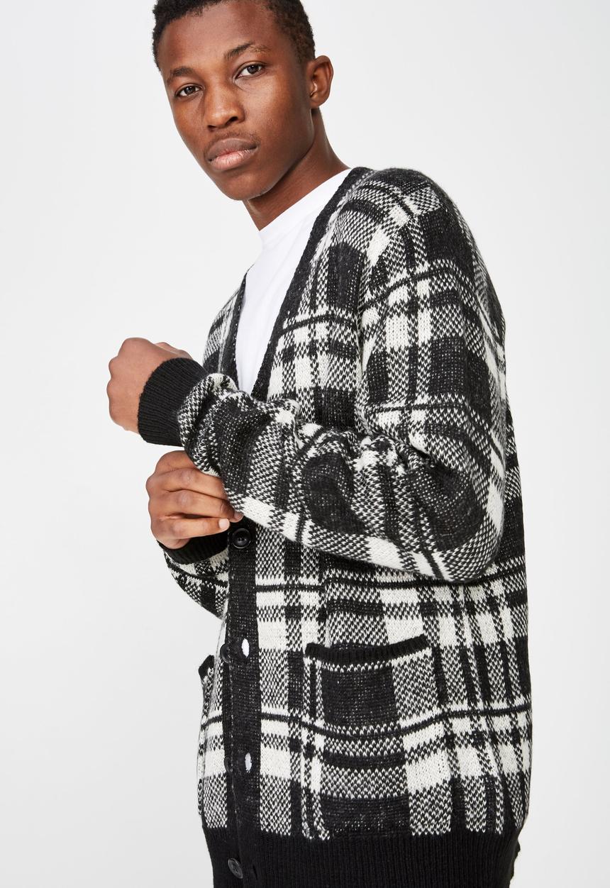 Cotton On - Combi cardi - black & white 