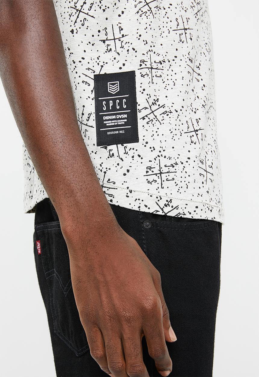 S.P.C.C - The pollock tee - off white & black 