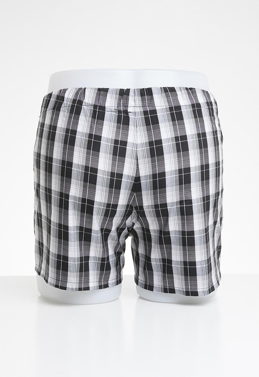 STYLE REPUBLIC - 2 pack boxer shorts - black & grey
