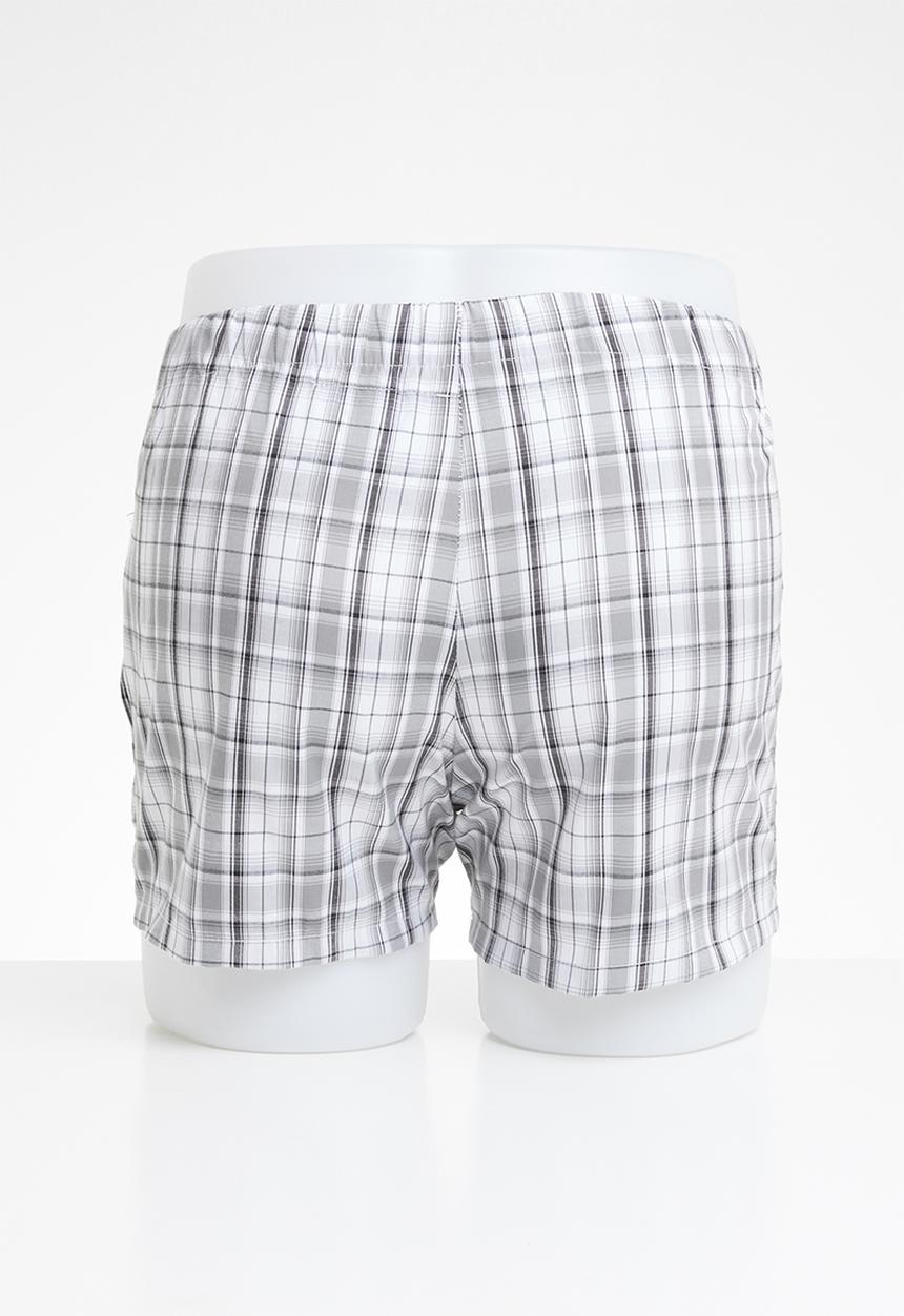 STYLE REPUBLIC - 2 pack boxer shorts - black & grey