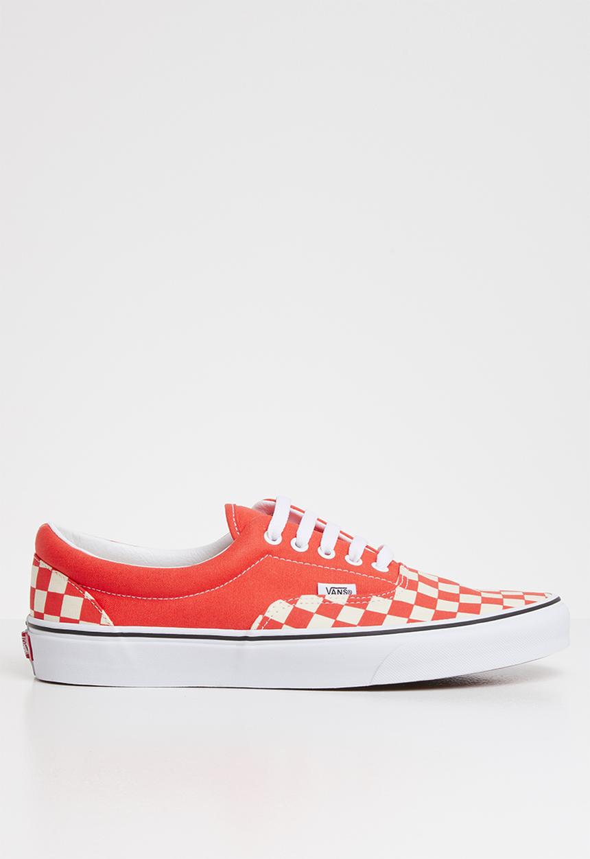 Vans - Ua era - (checkerboard) emberglow / true white