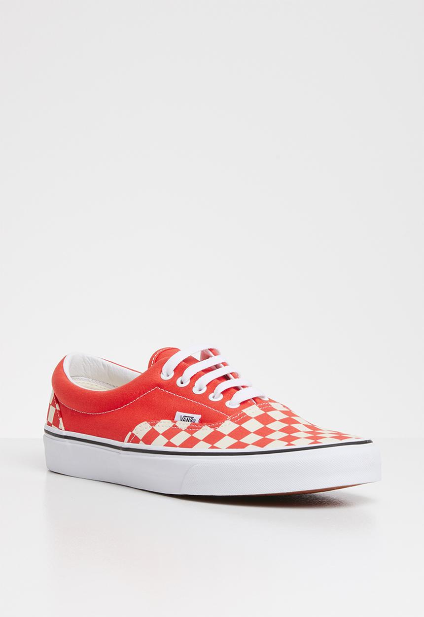 Vans - Ua era - (checkerboard) emberglow / true white