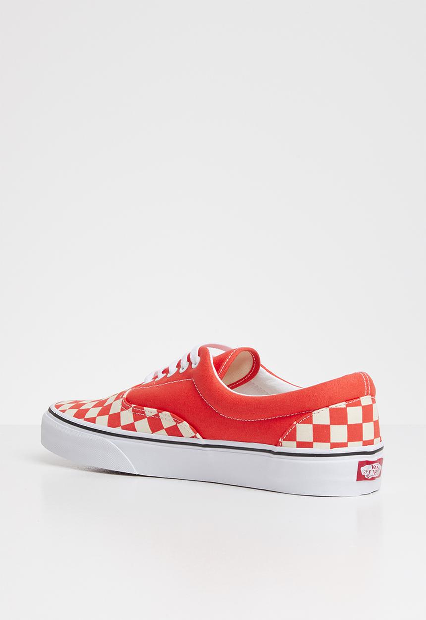 Vans - Ua era - (checkerboard) emberglow / true white