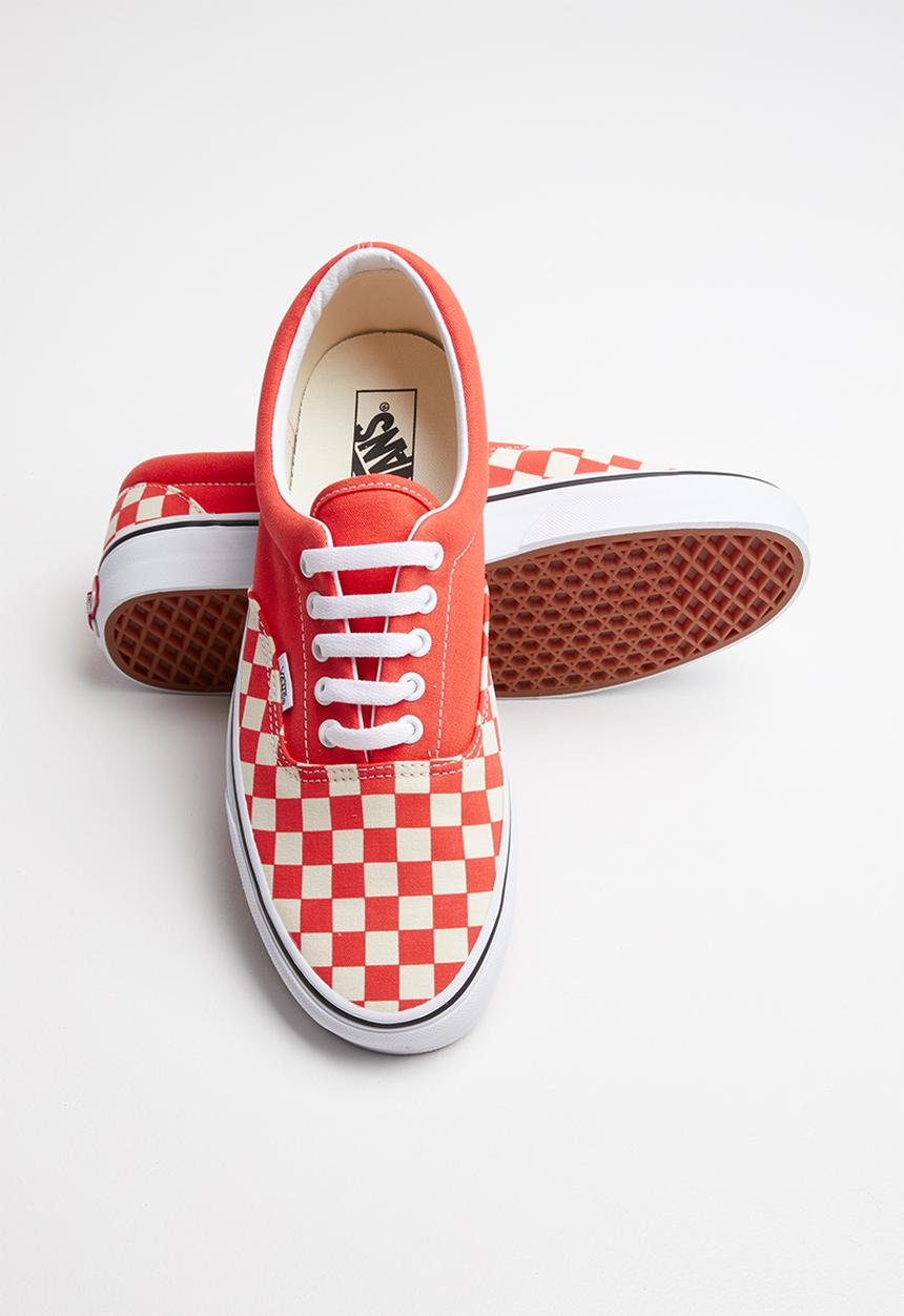 Vans - Ua era - (checkerboard) emberglow / true white