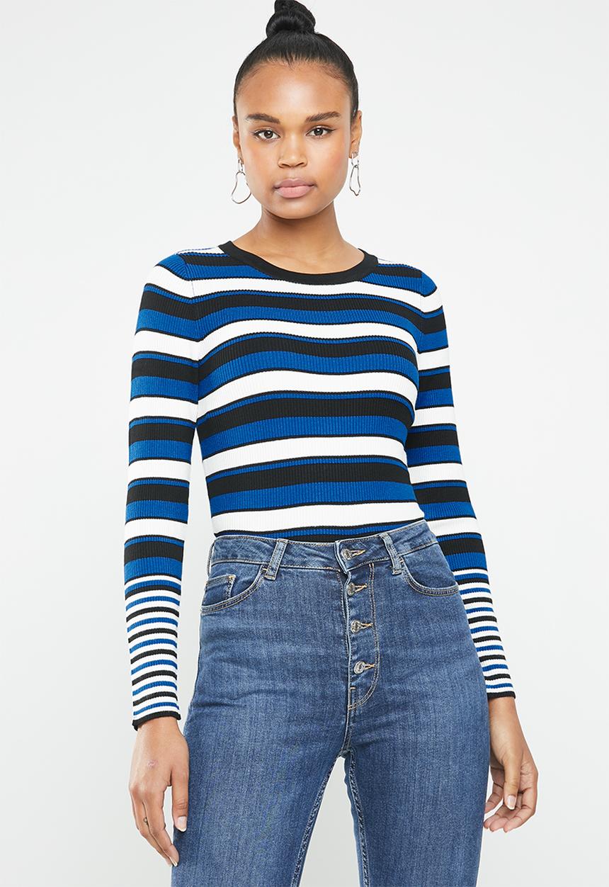 Jacqueline de Yong - Adrian long sleeve pullover top - multi