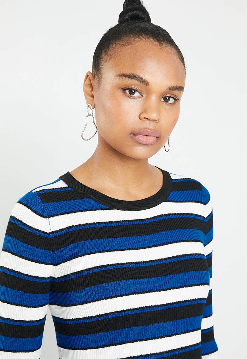 Jacqueline de Yong - Adrian long sleeve pullover top - multi