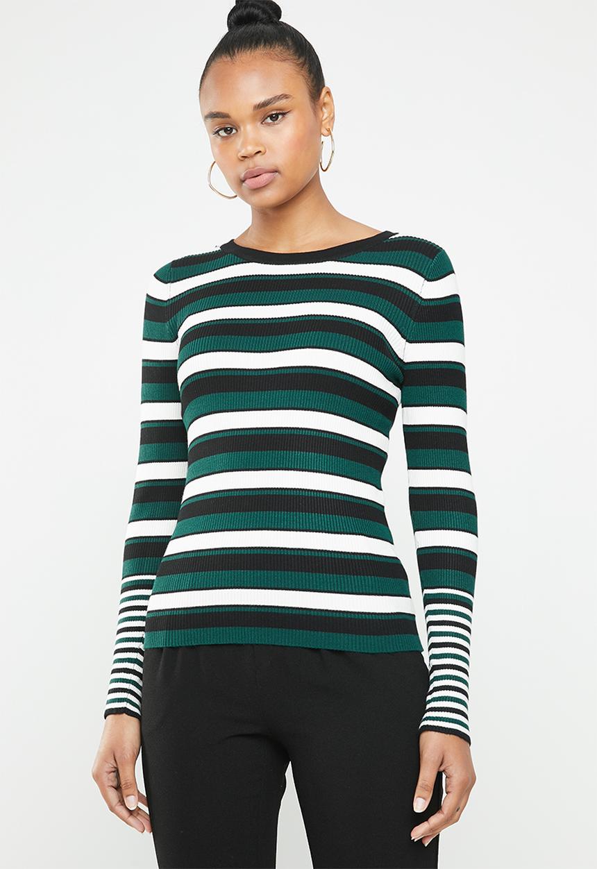 Jacqueline de Yong - Adrian long sleeve pullover top - multi