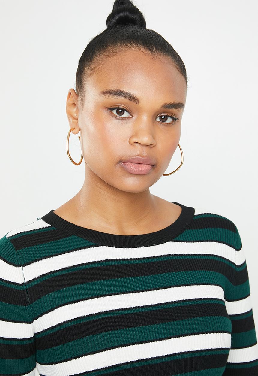 Jacqueline de Yong - Adrian long sleeve pullover top - multi