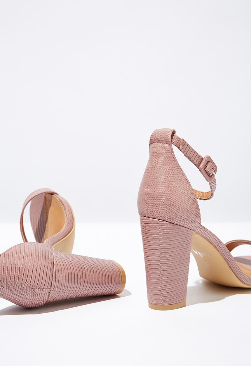 Cotton On - San Luis snakeskin faux leather heel - pink