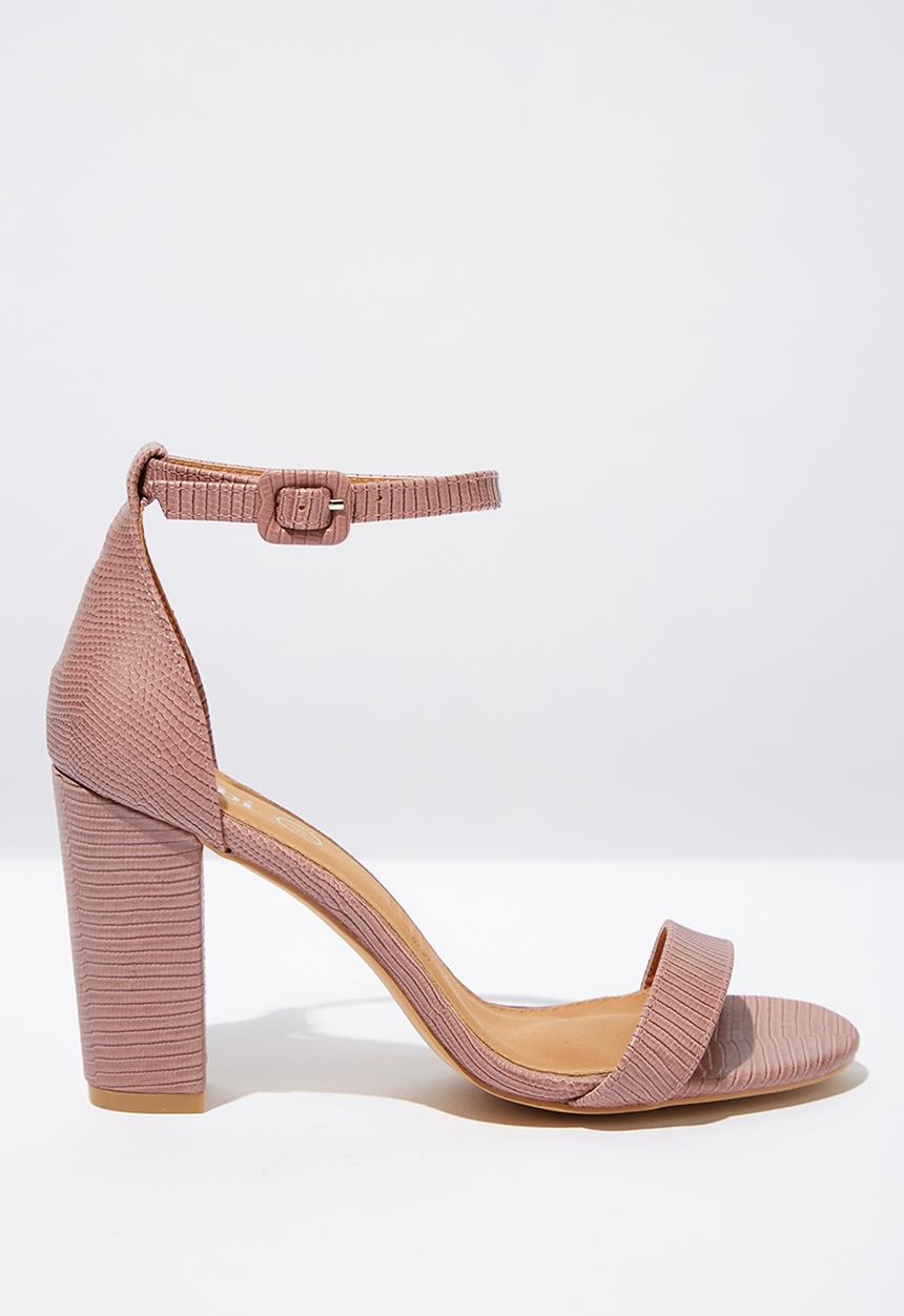 Cotton On - San Luis snakeskin faux leather heel - pink