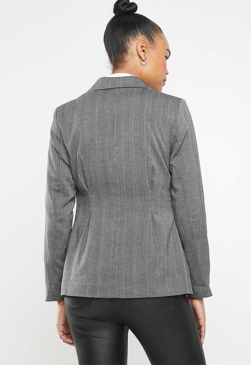 ONLY - Sophie check blazer - black