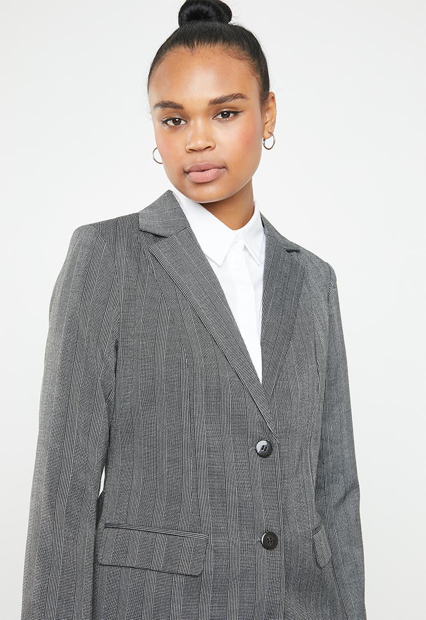 ONLY - Sophie check blazer - black