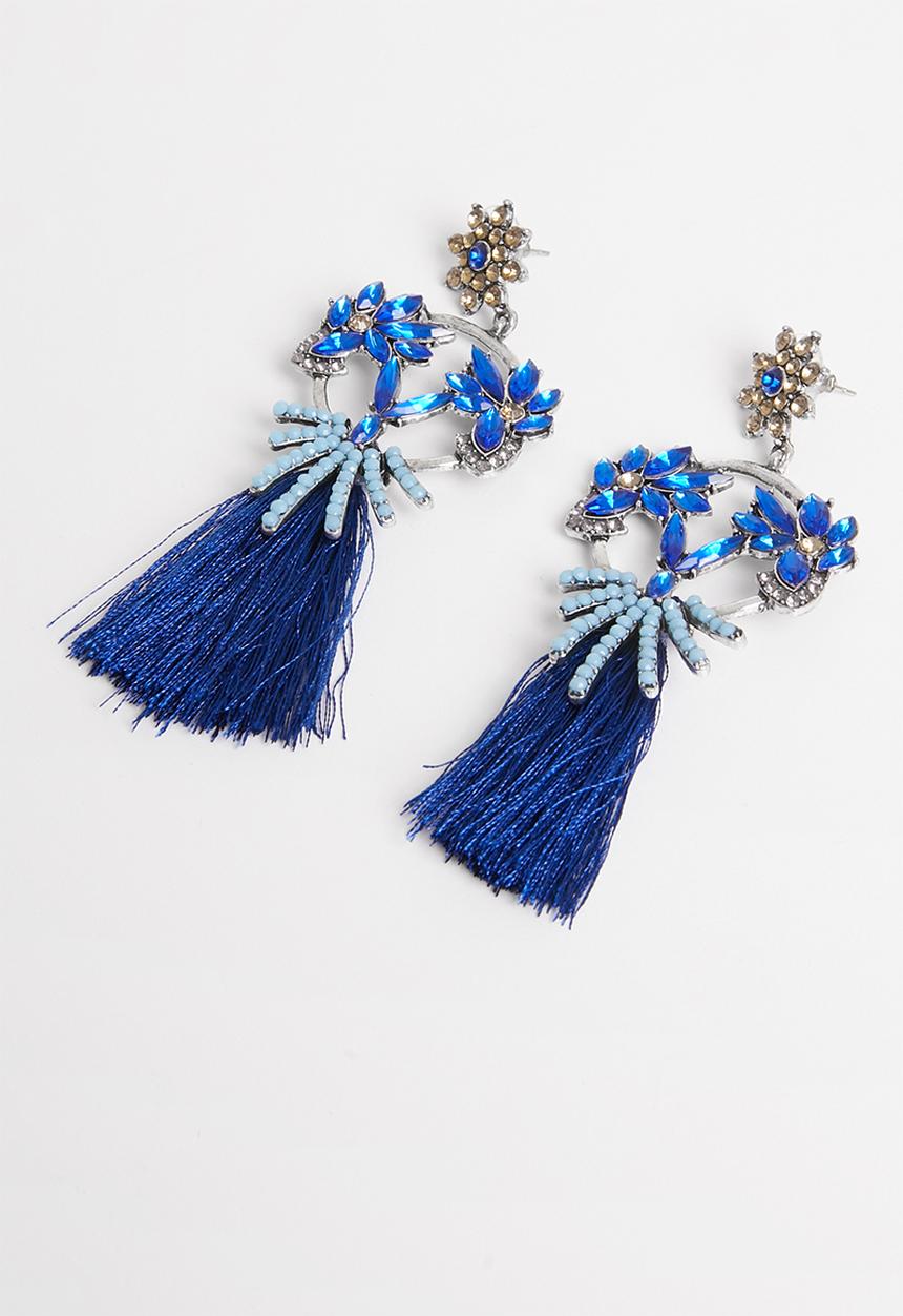 STYLE REPUBLIC - Willow tassel earrings - blue