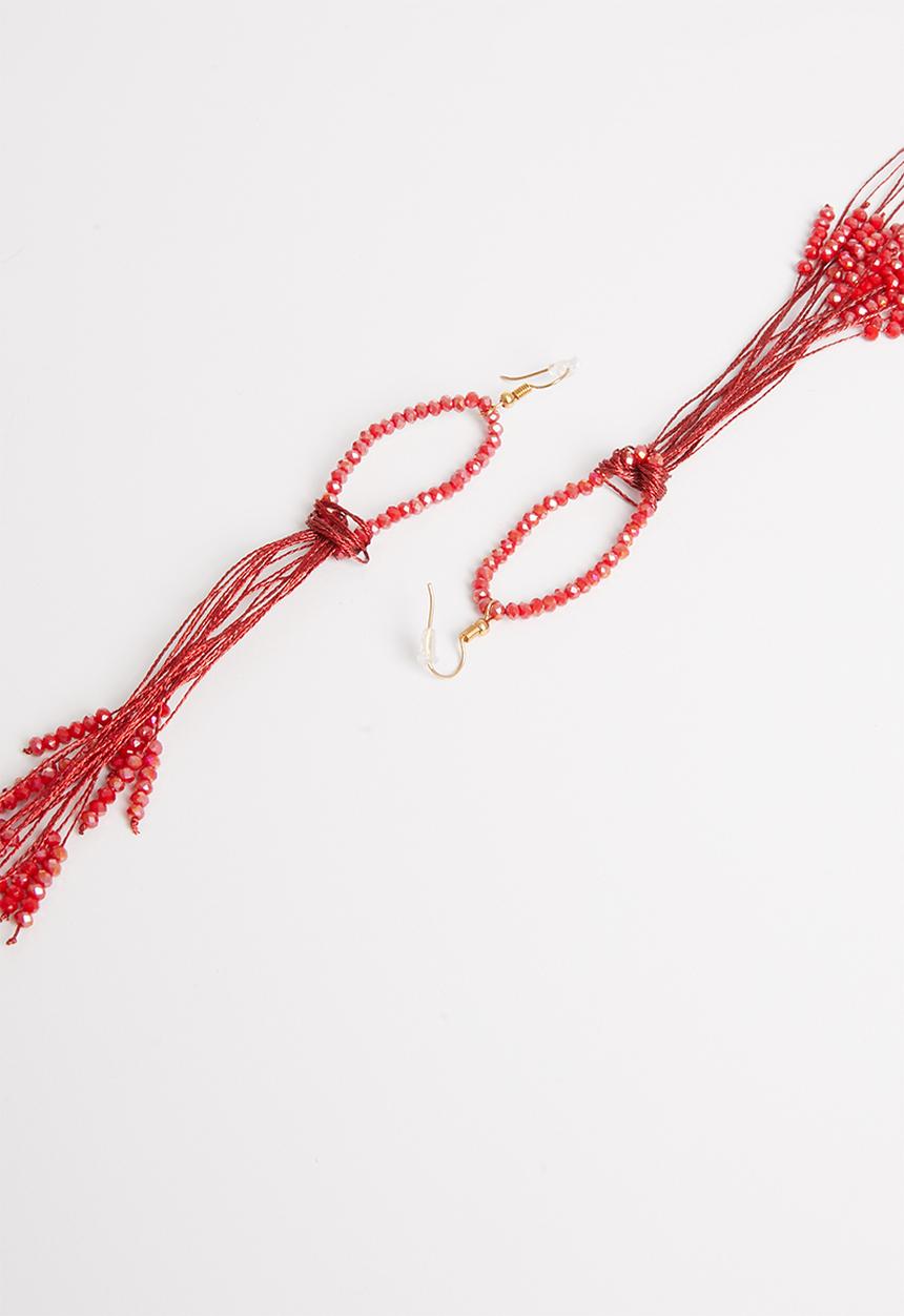 STYLE REPUBLIC - Lois beaded earrings-red