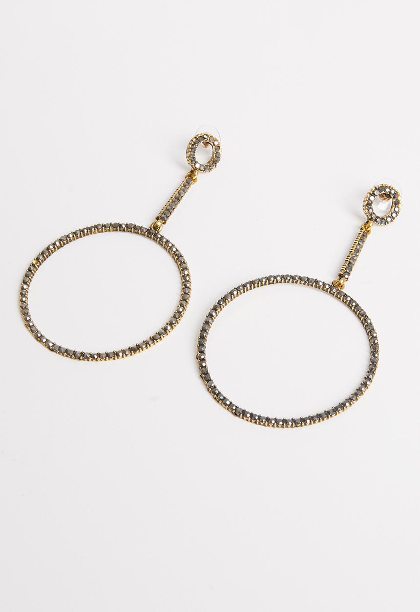 STYLE REPUBLIC - Hoop earrings-gunmetal