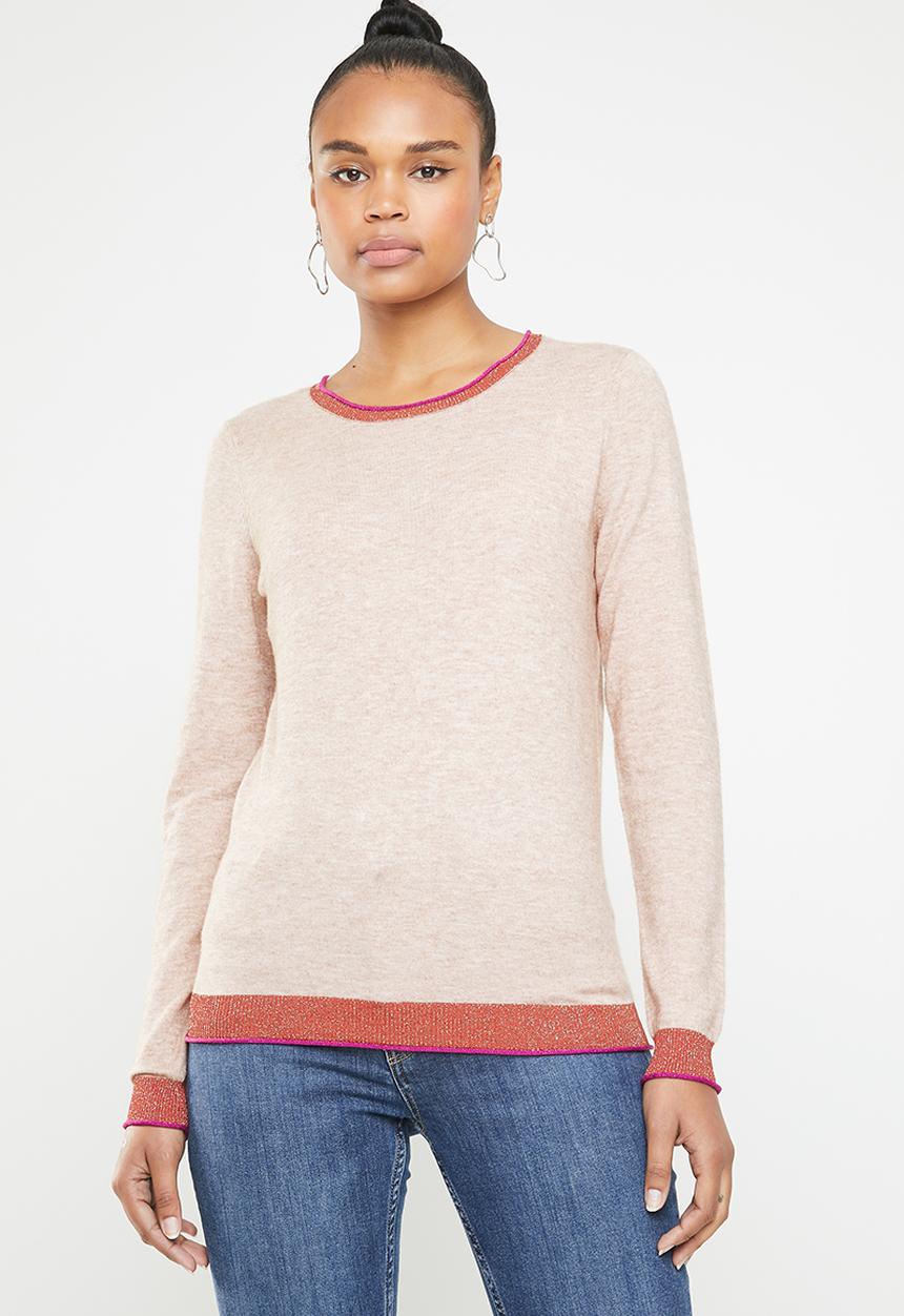 Vero Moda - Karis long sleeve o-neck knit - pink