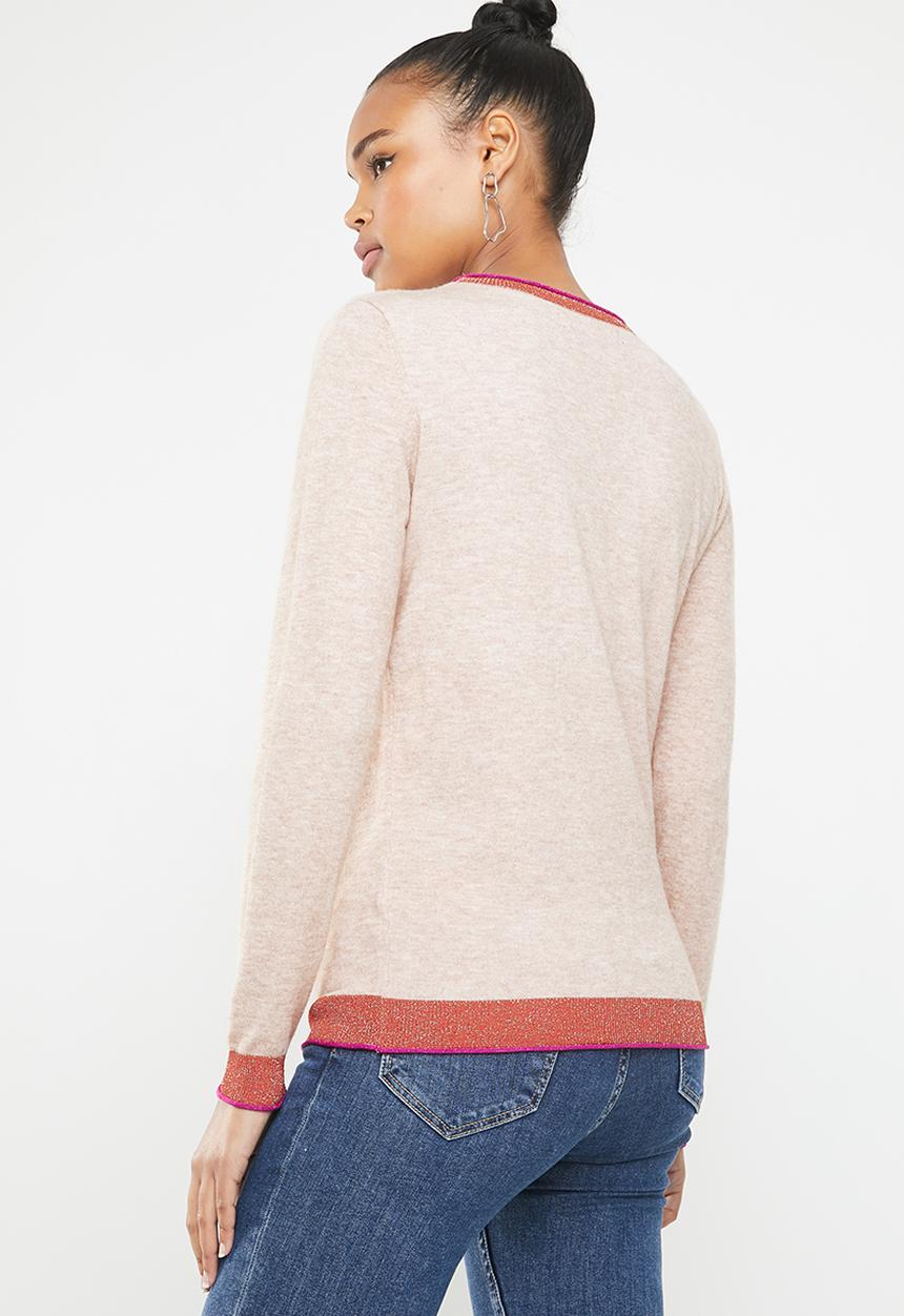 Vero Moda - Karis long sleeve o-neck knit - pink