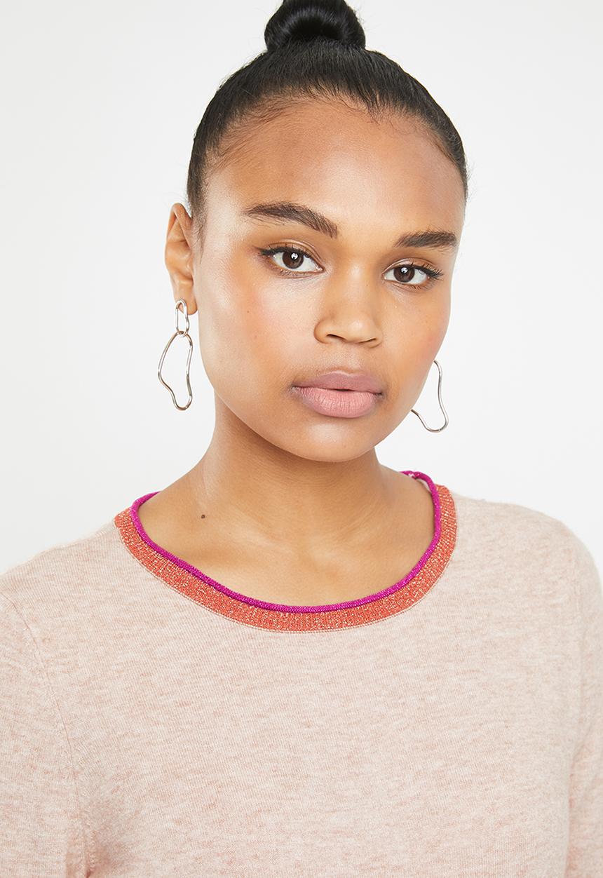 Vero Moda - Karis long sleeve o-neck knit - pink