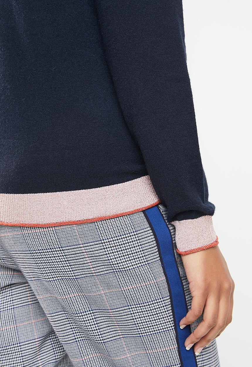 Vero Moda - Karis long sleeve o-neck knit - navy