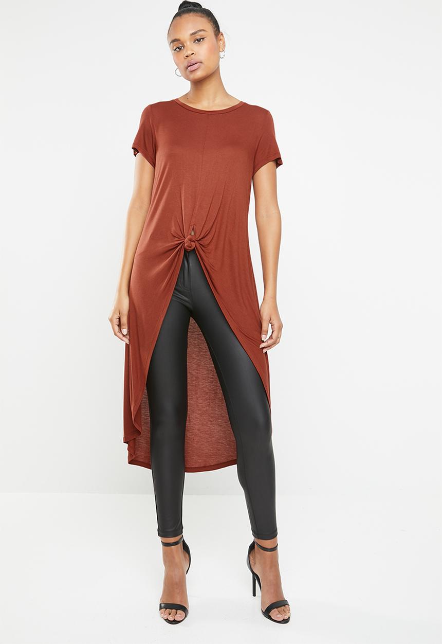 Forever21 - Wrap over high low top - rust