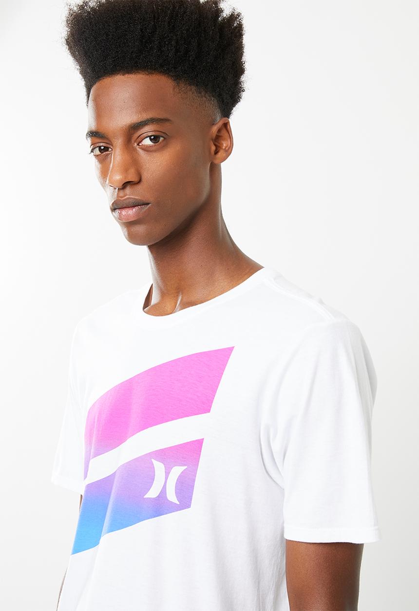 Hurley - Slash gradient T-Shirt - white