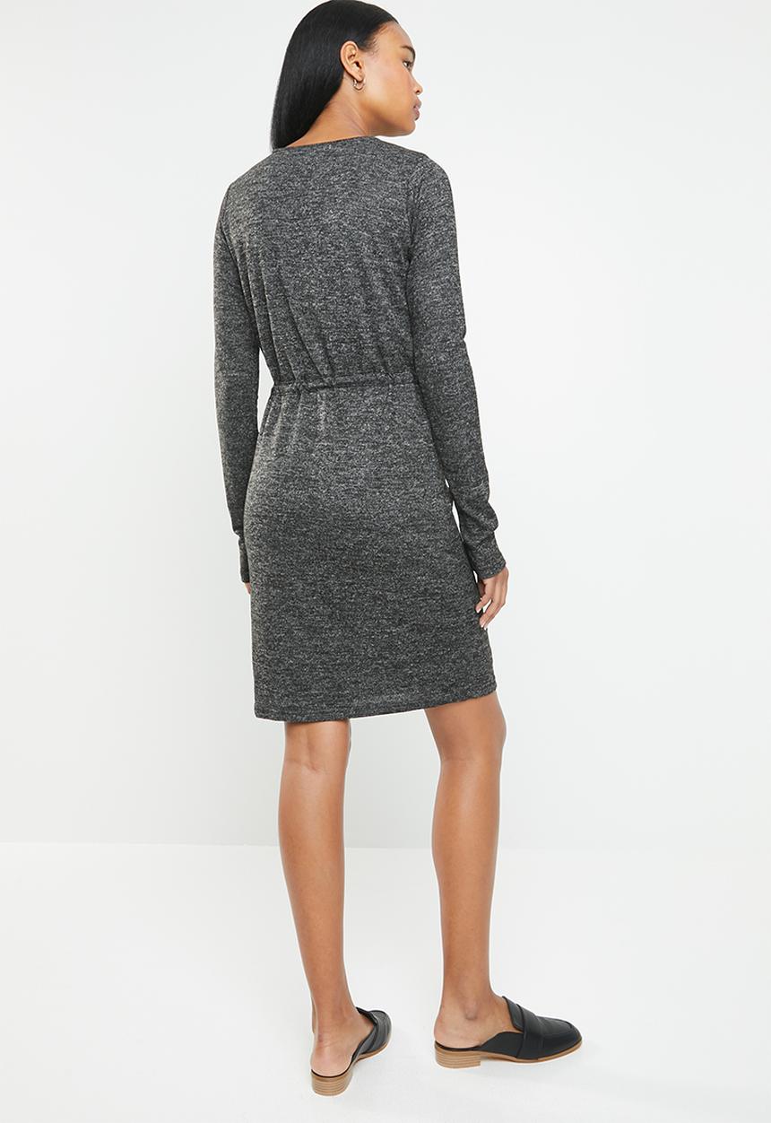 edit - Drawcord dress - charcoal