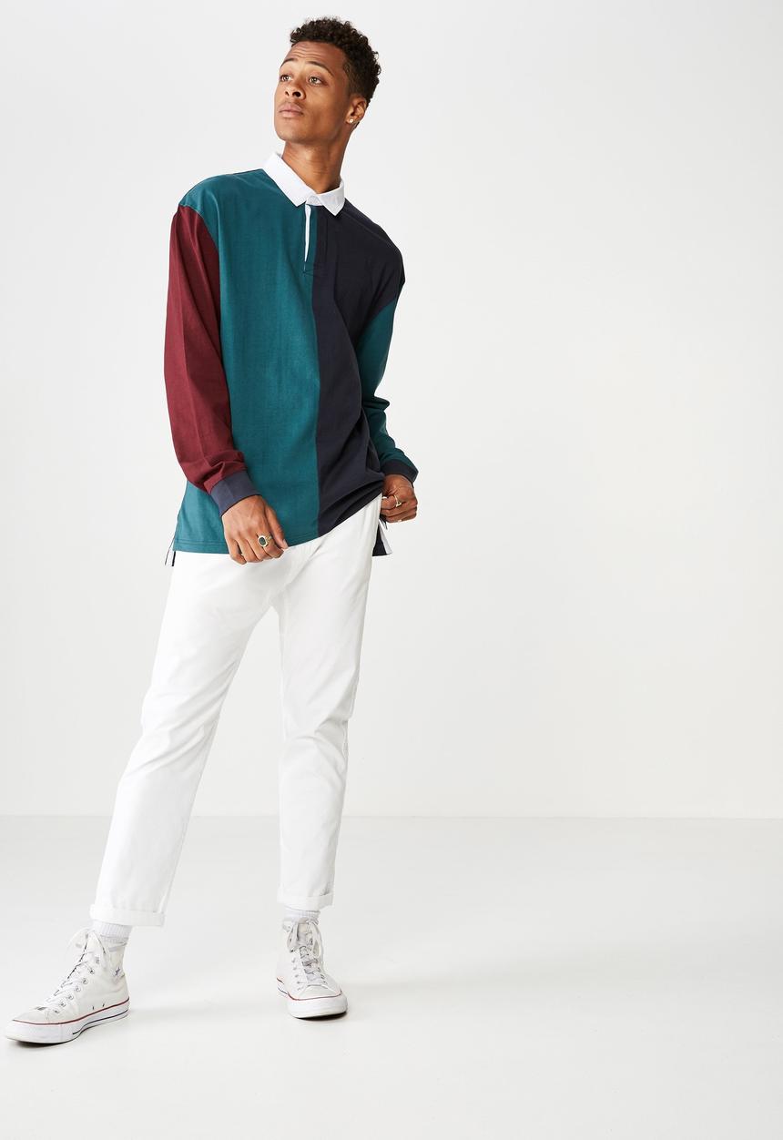 Cotton On - Rugby long sleeve polo - multi 