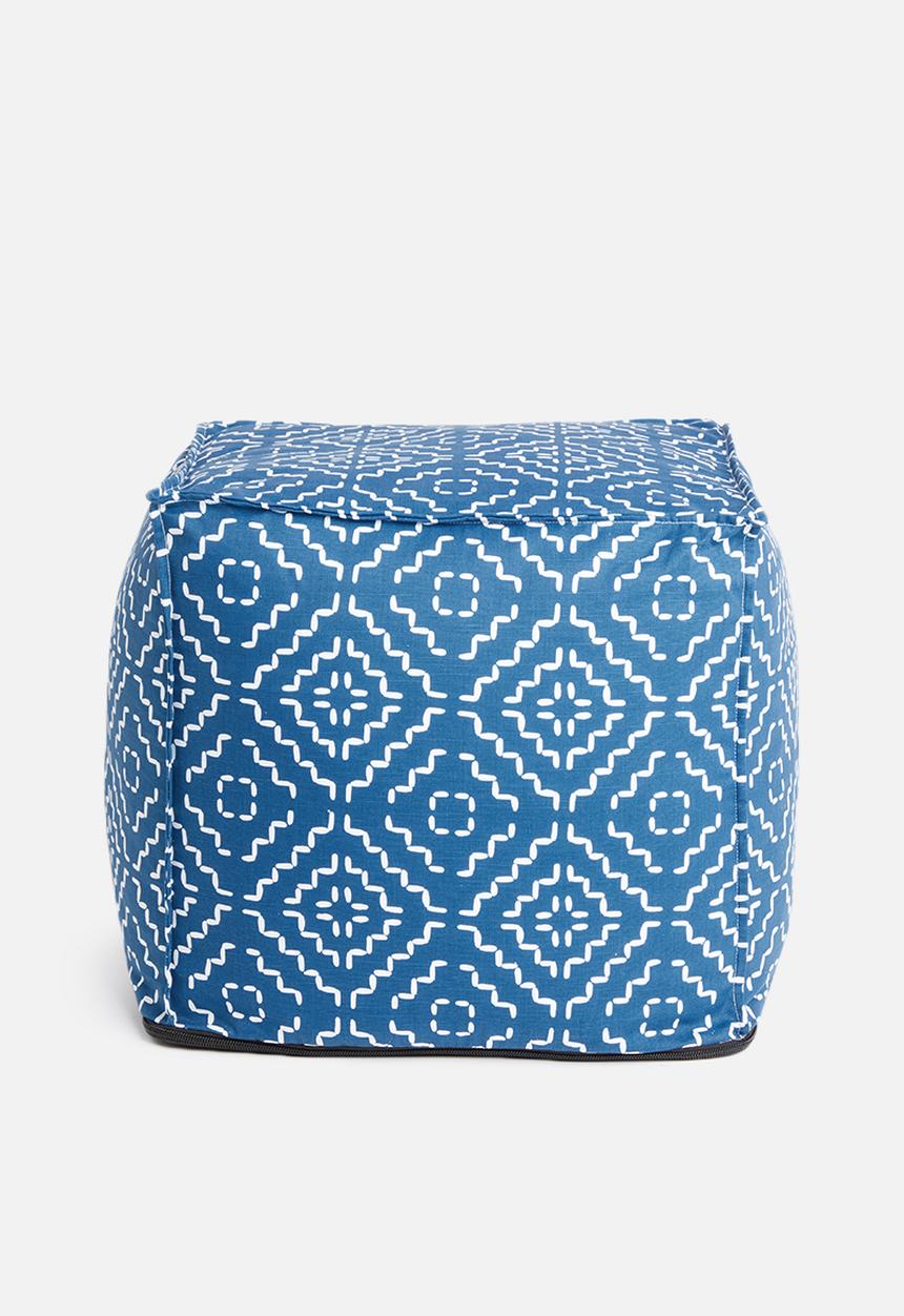 Sixth Floor - Twill ottoman - blue print