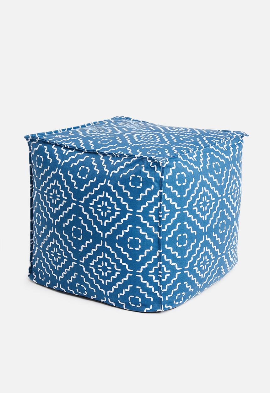 Sixth Floor - Twill ottoman - blue print