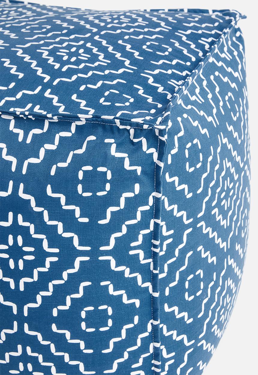 Sixth Floor - Twill ottoman - blue print