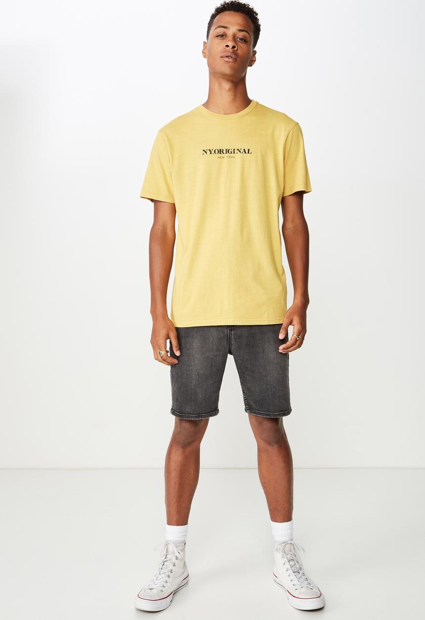Cotton On - Tbar short sleeve urban tee - yellow