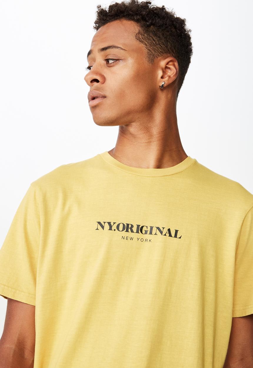 Cotton On - Tbar short sleeve urban tee - yellow