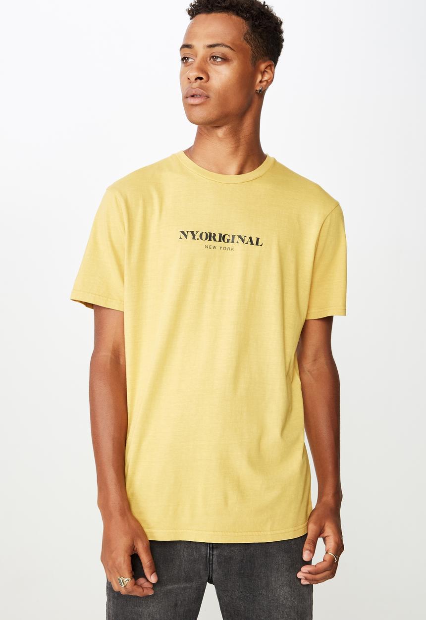 Cotton On - Tbar short sleeve urban tee - yellow