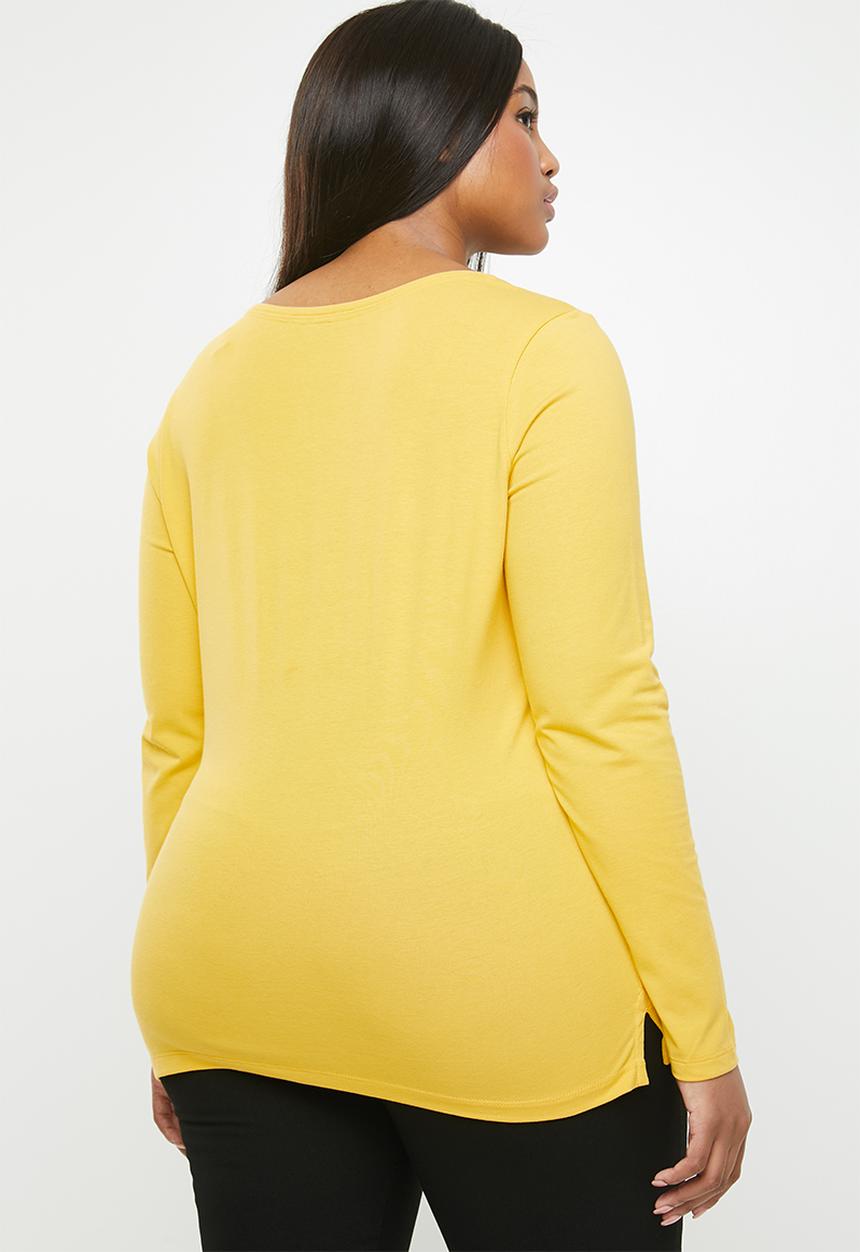 POLO - Plus size emily small pony tee - yellow