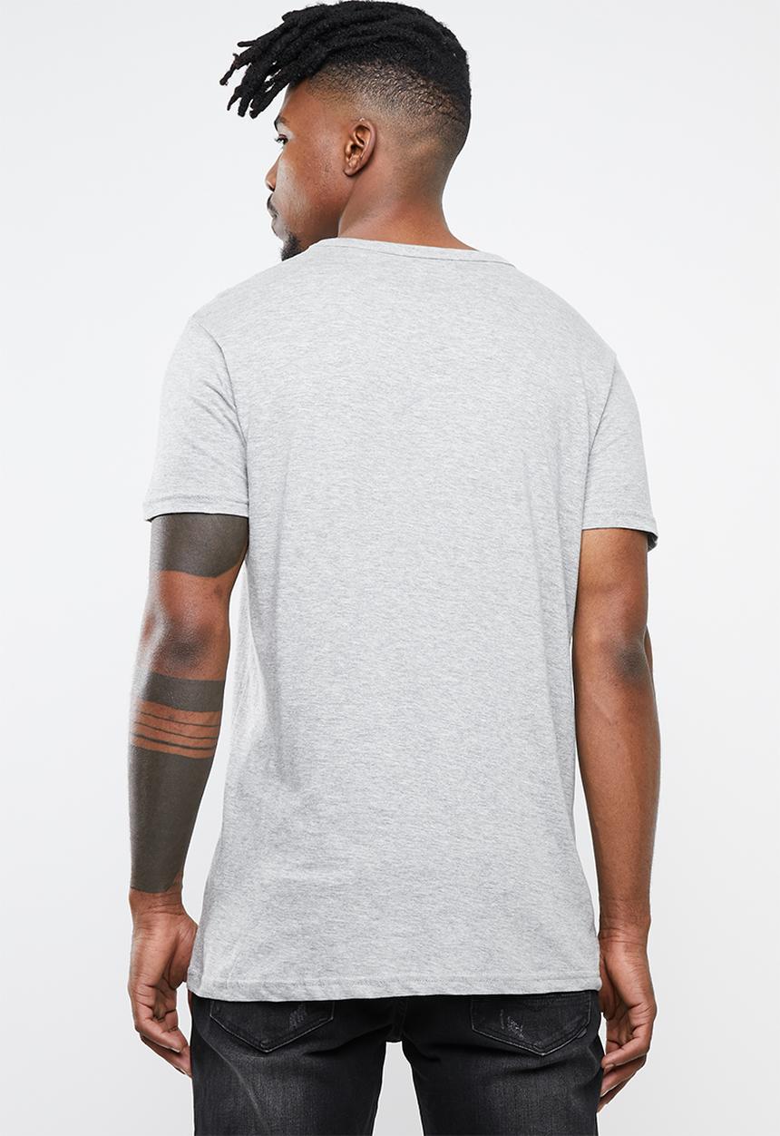 Brave Soul - Falcon crew neck tee - grey 