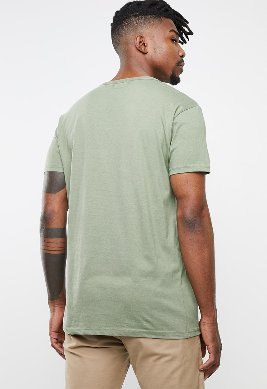 Brave Soul - Falcon crew neck tee - green