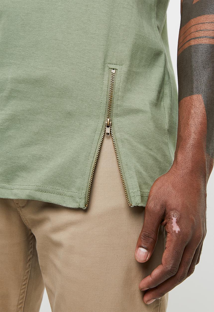Brave Soul - Falcon crew neck tee - green